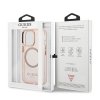 Guess GUHMP13LHTCMP iPhone 13 Pro / 13 6,1 różowy/pink hard case Gold Outline Translucent MagSafe